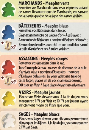 Five Tribes - pions couleur