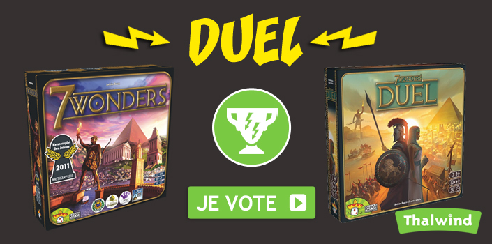 Le duel entre 7 Wonders version à 2 et 7 joueurs