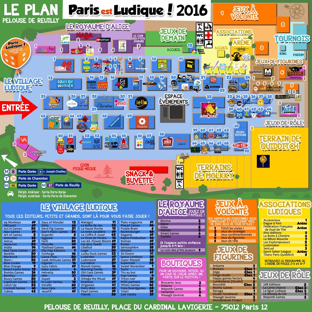 Plan de Paris Est Ludique 2016
