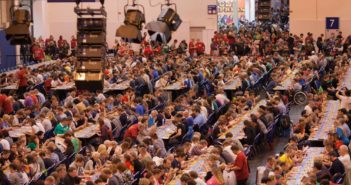 Les tables au festival international Spiel à Essen