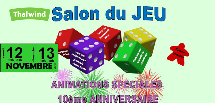 Salon du Jeu 12 & 13 novembre 2016 – Alsace