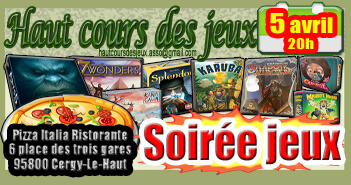 Cergy (95) – Soirée jeux : 5 Avril